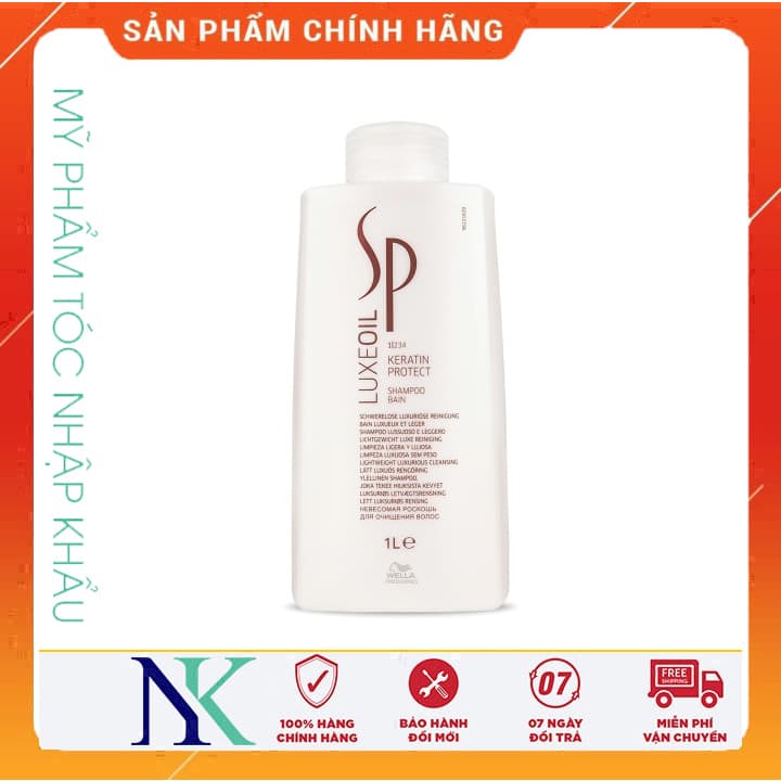 [HCM]Dầu Gội Cao Cấp Sp Luxe Oil Keratin Protect Phục Hồi Tóc 1000Ml