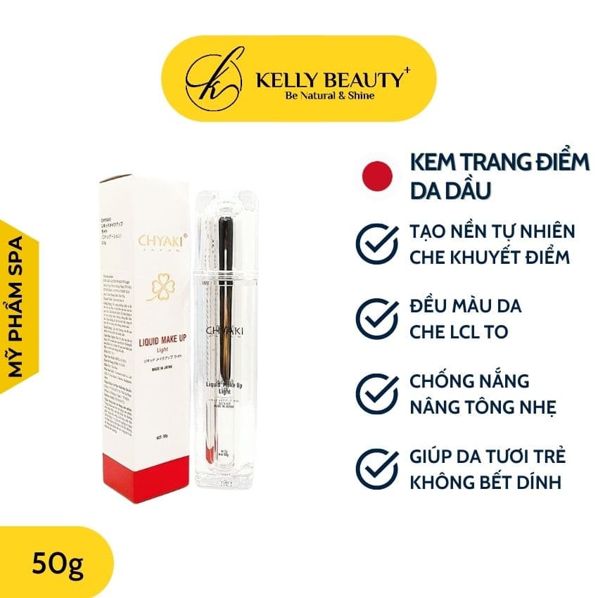 Kem Che Khuyết Điểm Da Dầu CHYAKI 50g – Che Khuyết Điểm LCL Nâng Tông Đồng Đều Màu Da Chống Nắng Không Bết Dính | Kelly Beauty
