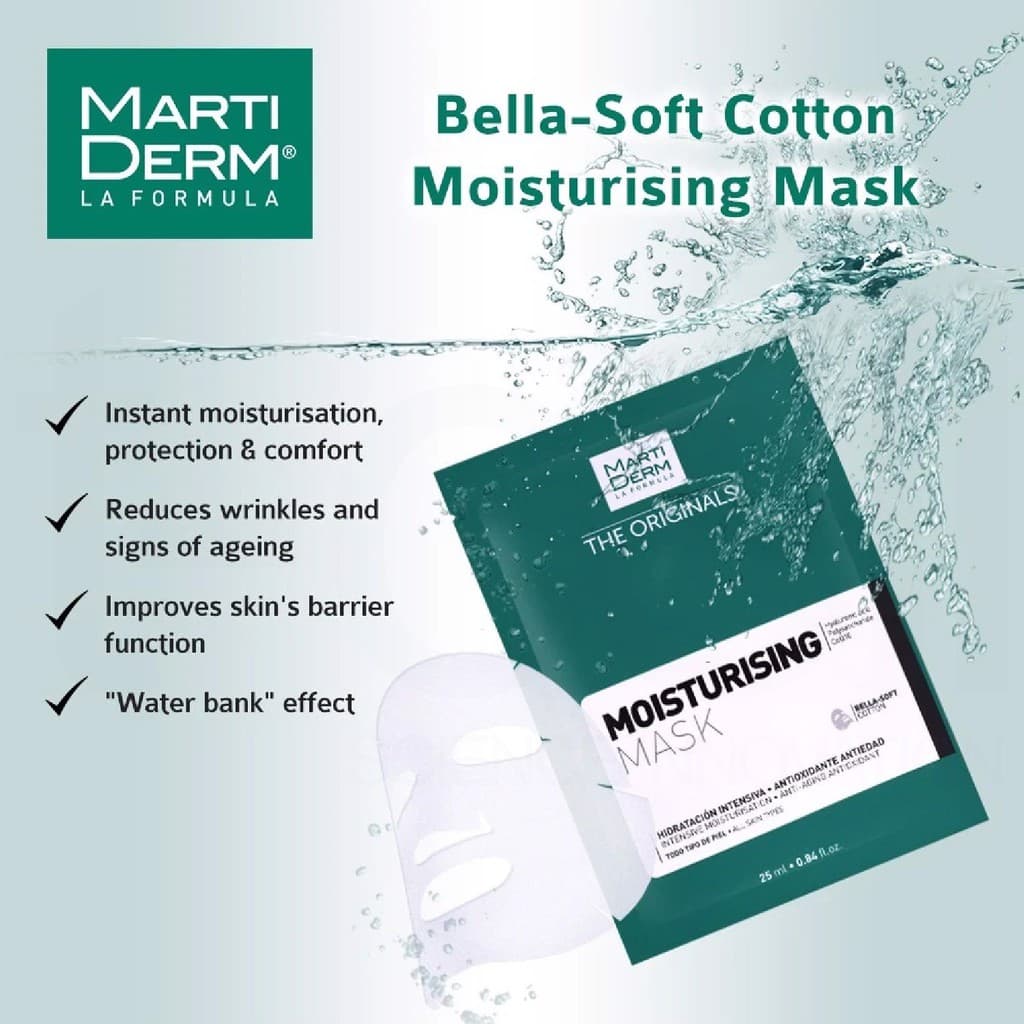 [HÀNG CÔNG TY] Mặt Nạ Dưỡng Ẩm Da MartiDerm The Originals Moisturising Mask (25ml x 10 miếng) - SimmyShop