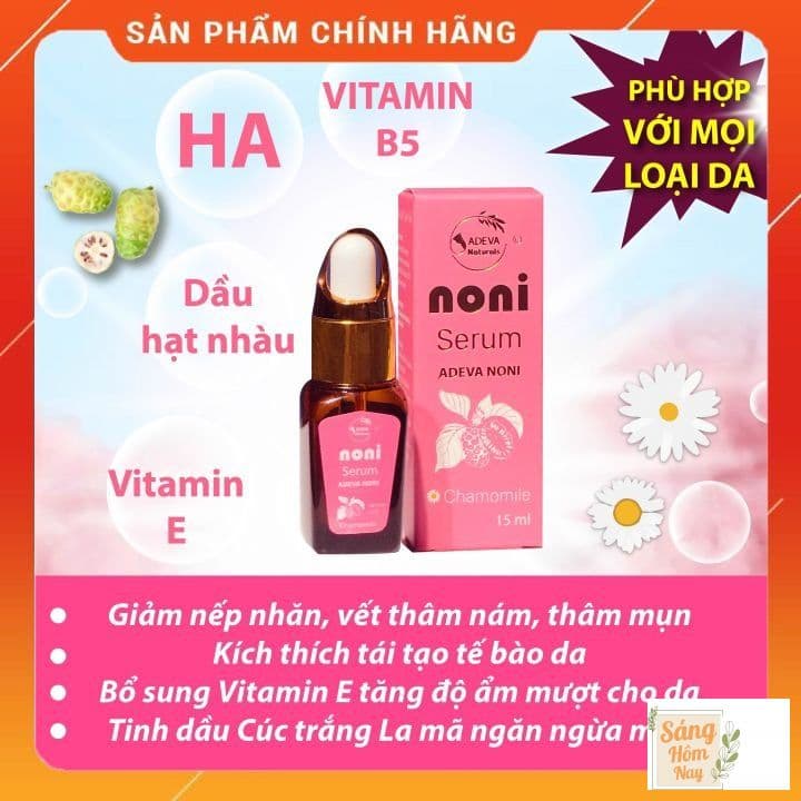 [HCM]Adeva Noni Serum dưỡng da thiên nhiên - 15ml - dạng dầu - tinh dầu hoa cúc tốt cho da mụn