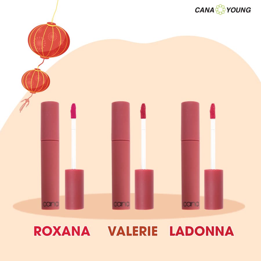 COMBO 3 SON KEM LÌ MỊN MÔI CAO CẤP HÀN QUỐC CANA CREAMY LIPSTICK MOUSSE
