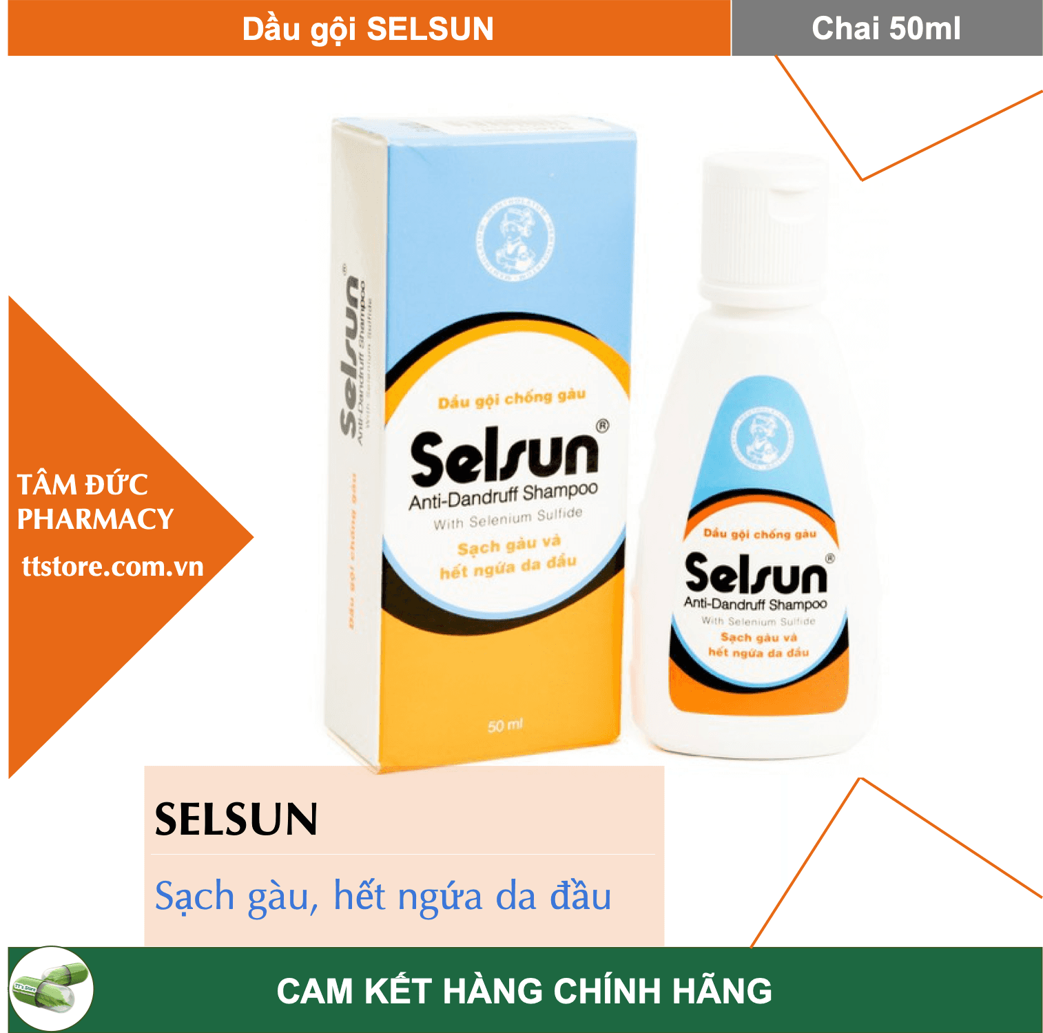 Dầu gội SELSUN [Chai 50ml] - Sạch gàu hết ngứa