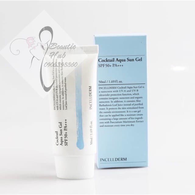 [HCM]Kem Chống Nắng Incellderm Cocktail Aqua Sun Gel SPF50+ PA+++ Hàn Quốc