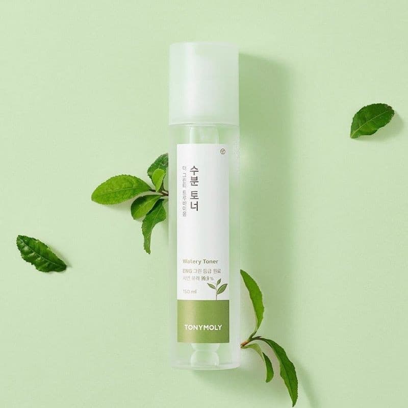 [Mới về] Nước hoa hồng trà xanh dưỡng ẩm chống xỉn màu da Tonymoly The Green Tea Truebiome Watery Toner