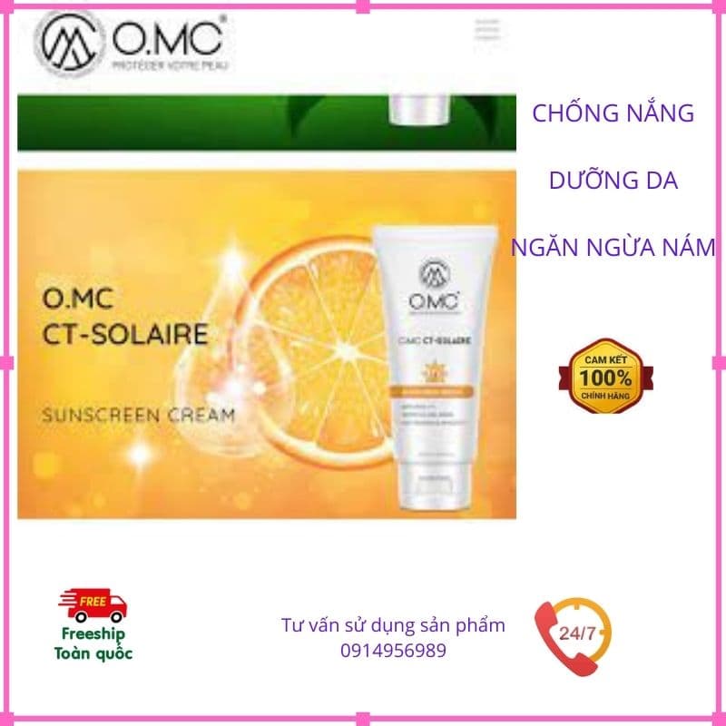 Kem chống nắng dưỡng da mờ nám OMC của dr.acneal hàng chính hãng dùng thay lớp dưỡng ngày