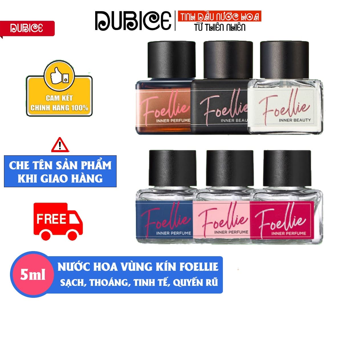Nước hoa vùng kín Foellie Cao Cấp Mùi Thơm Chuẩn Độ lưu Hương Cực Tốt - Nước hoa bím cô bé Foellie