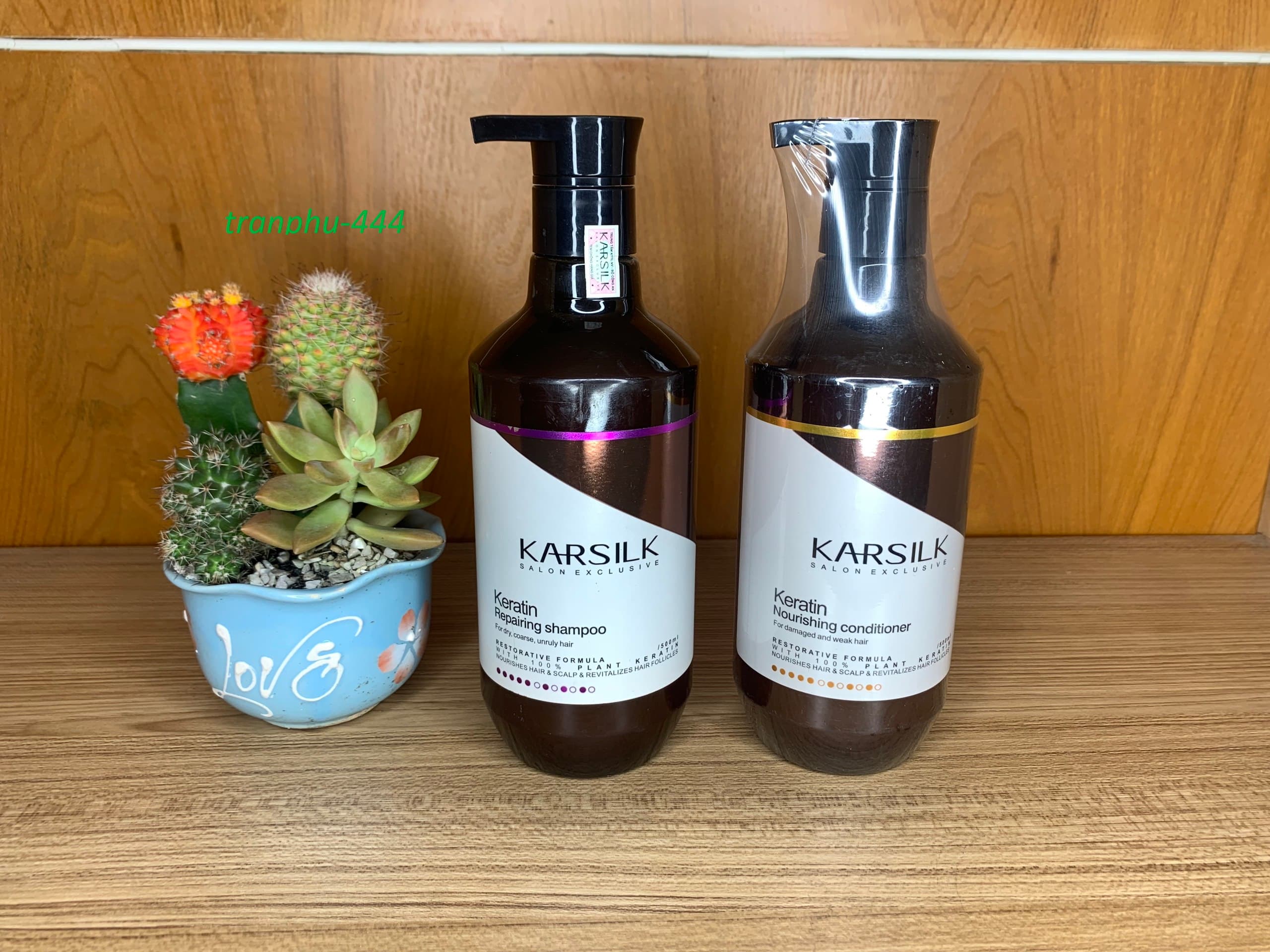 Dầu GỘI VÀ Xả Karsilk Keratin Nourishing Dưỡng Ẩm Và Cân Bằng Siêu Mượt 500ml