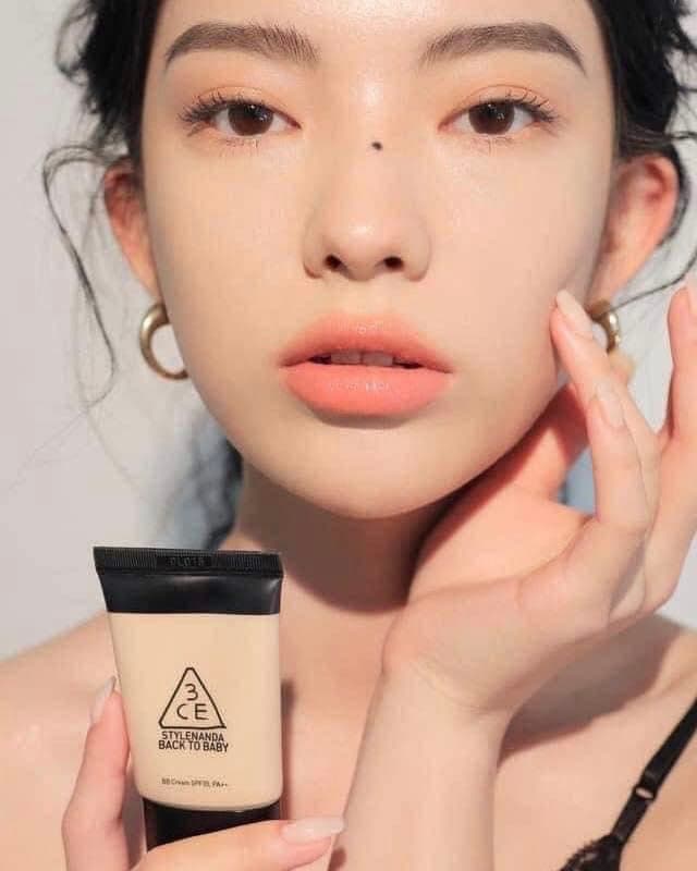KEM NỀN BB CREAM 3CE BACK TO BABY TÔNG TRẮNG TỰ NHIÊN - HÀN QUỐC