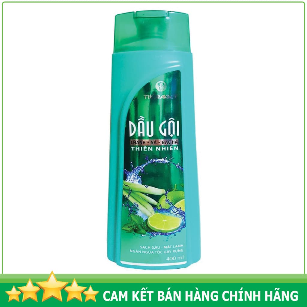 [HCM]Dầu gội CHANH- SẢ - BẠC HÀ  sạch gàu mát lạnh ngăn ngừa tóc gãy rụng 400ml Thorakao