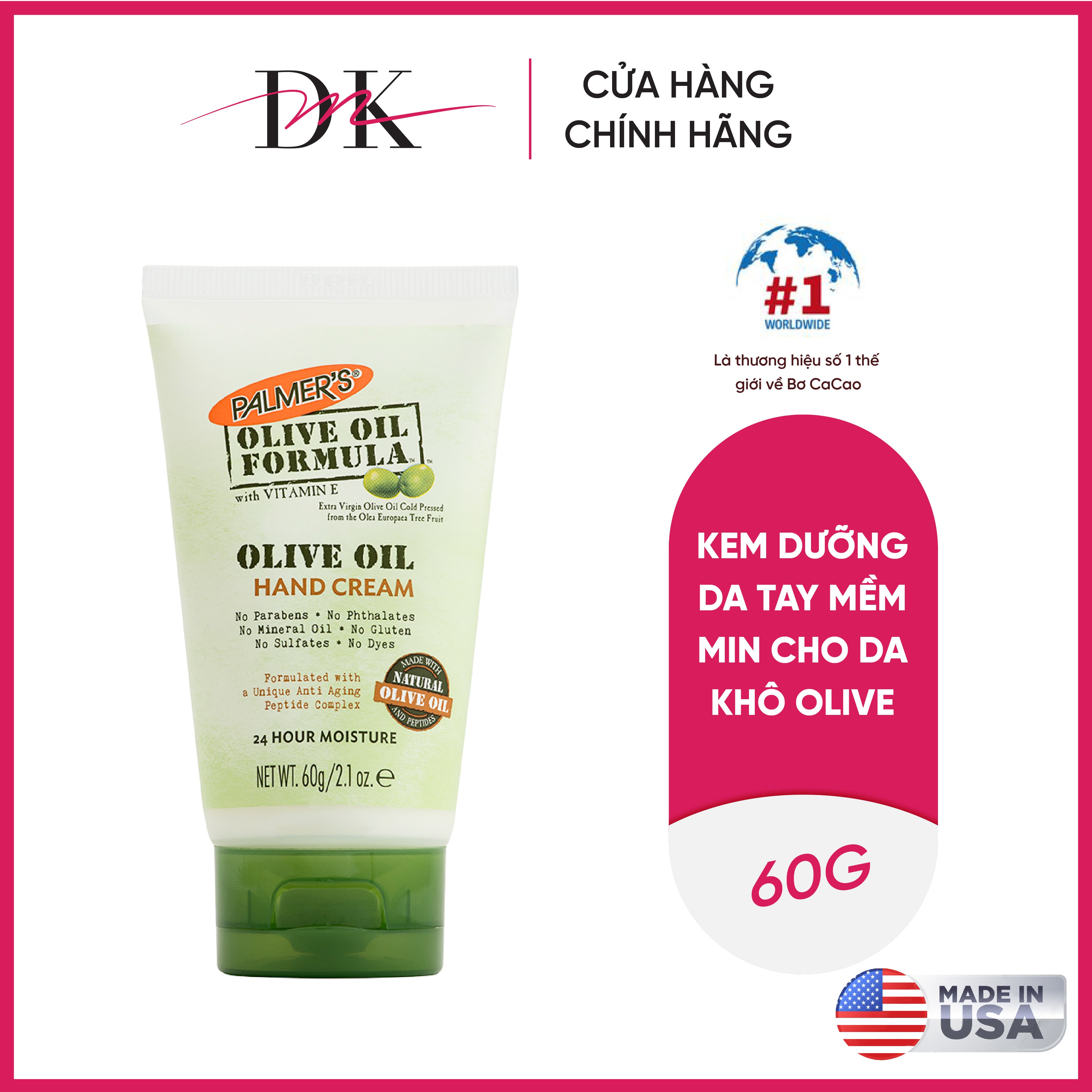 [HCM]Kem dưỡng da tay ngăn ngừa lão hóa Olive Palmer’s 60g