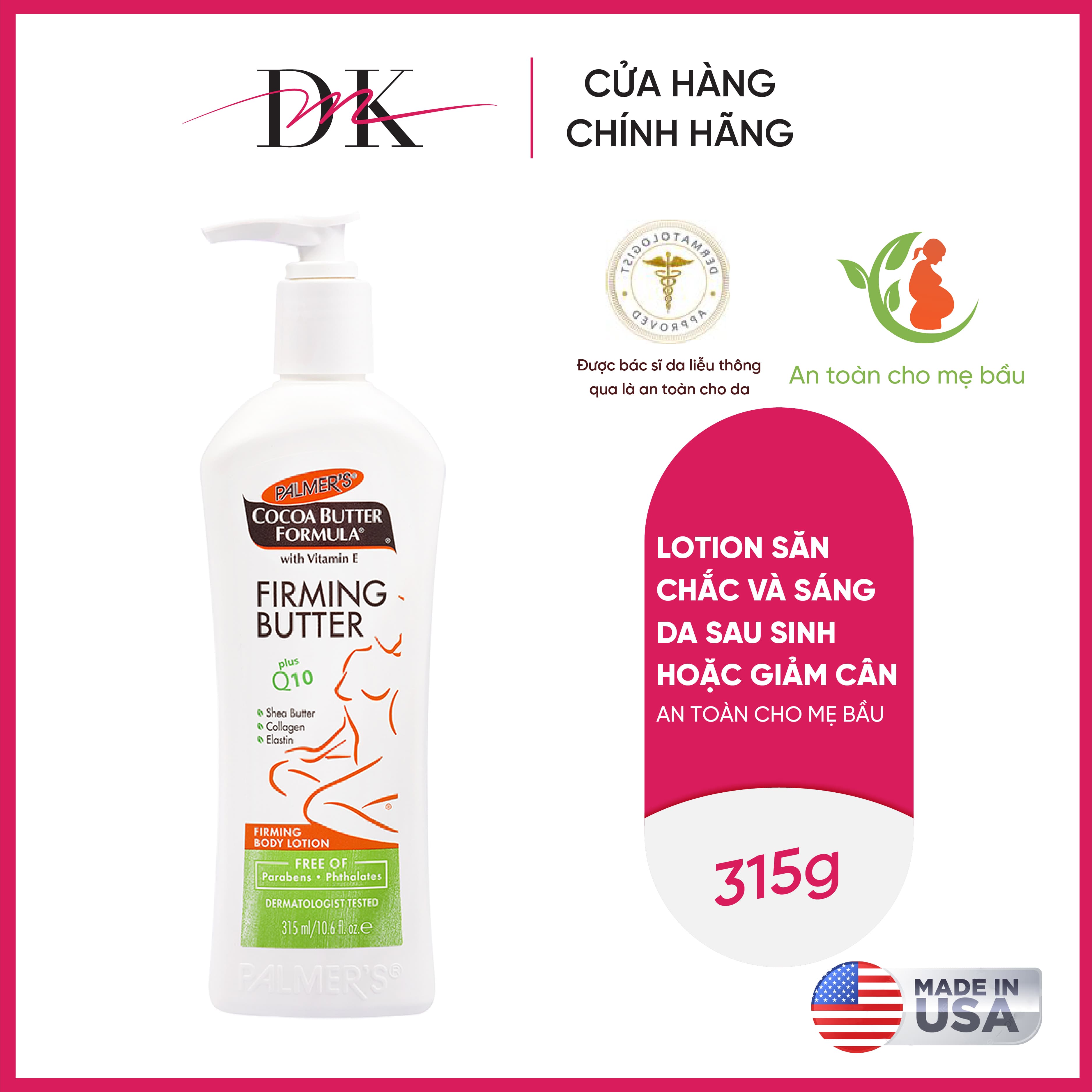 [HCM]Sữa dưỡng thể làm săn chắc da sau sinh Palmers 315ml