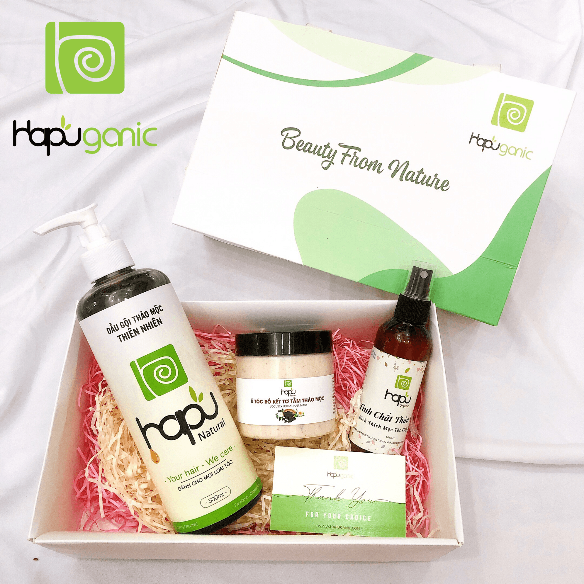 Combo Qùa Tặng Mềm Mượt Dầu Gội Thảo Mộc 500ml Ủ Tóc Bồ Kết Tơ Tằm HaPu Organic 200g và Tinh Chất Kích Mọc Tóc Bộ Sản Phẩm Chăm Sóc Tóc