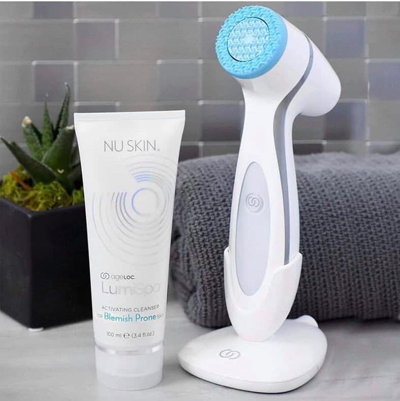 [HCM]Máy rửa mặt ageLOC LumiSpa tặng sữa rửa mặt cao cấp dành cho da thường Nuskin