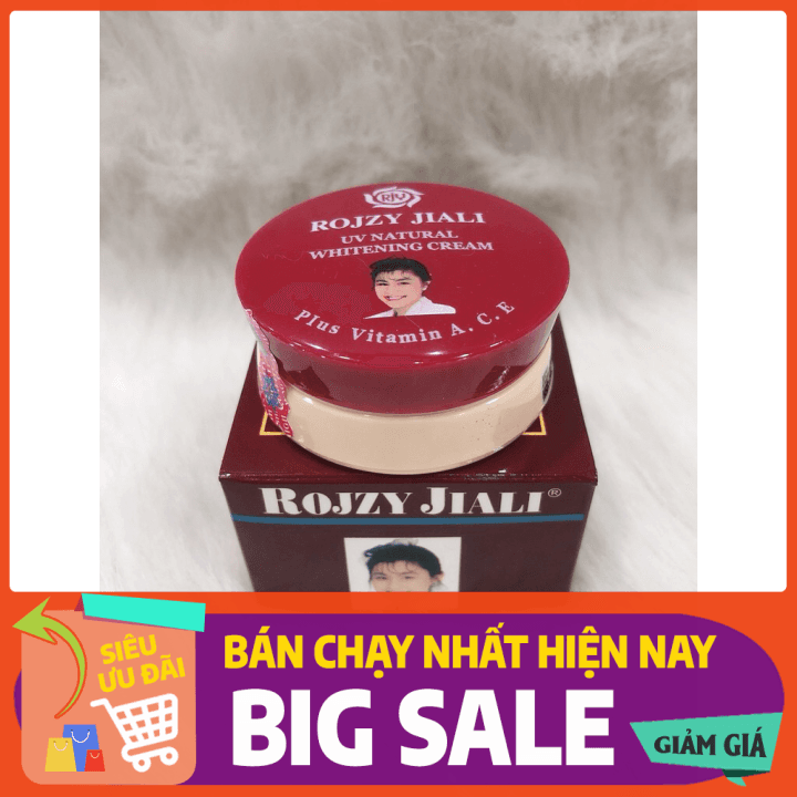 [HCM]Combo 6 hộp Kem dưỡng trắng da ngăn ngừa nám chống nắng Rojzy Jiali SPF30 3g Nâu