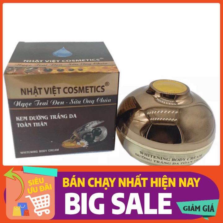 [HCM]Kem dưỡng trắng da toàn thân Nhật Việt Ngọc trai đen - Sữa ong chúa 150g (Nâu đen)
