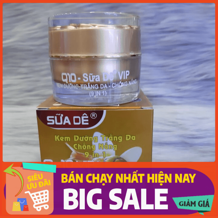 [HCM]Kem dưỡng trắng da chống nắng tái tạo giữ ẩm VIP Q-10 9 tác dụng