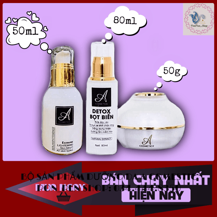 [HCM][COMBO 3 MÓN] Kem Face Pháp A 2020 + Serum Spot Esence + Detox Bọt Biển - Mang lại làn da khỏe sạch mịn màng và trắng sáng