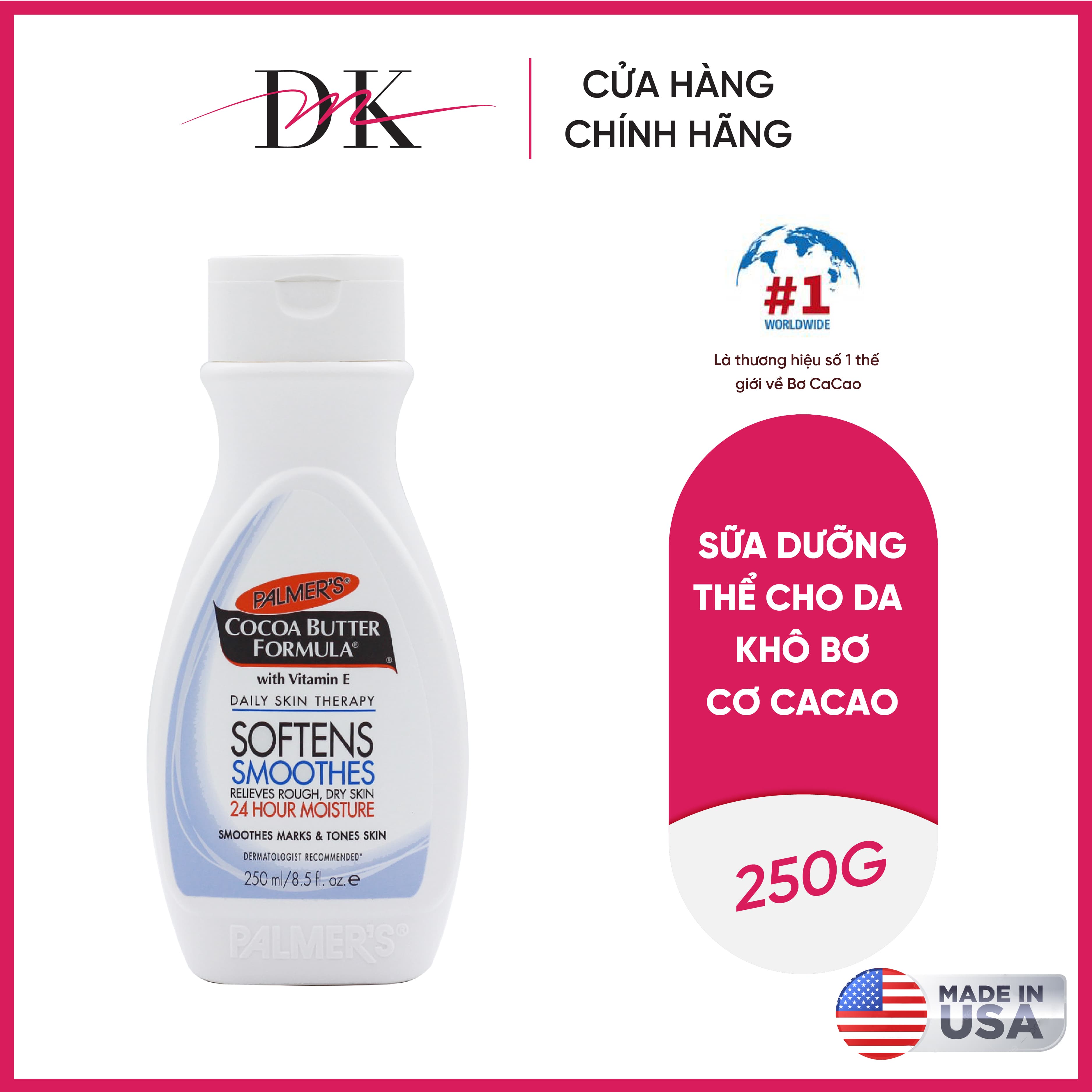 [HCM]Sữa dưỡng thể cho da khô Bơ Cacao Palmer’s 250ml