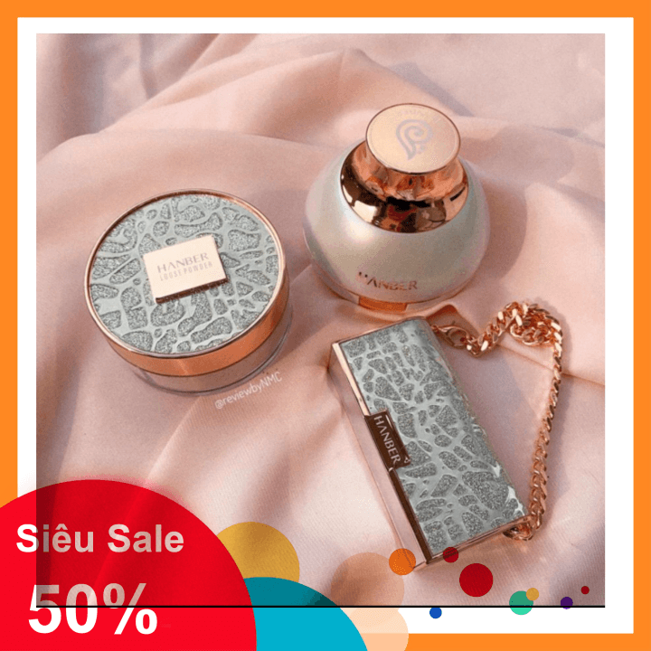Set trang điểm 3 món Hanber Star Color (phấn nước + phấn phủ + son) - Cavali - thiết kế sang trọng