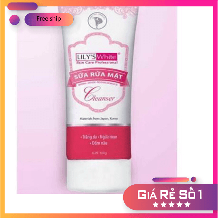 [HCM]Sữa rửa mặt trắng da ngừa mụn Lily’s white CHÍNH HÃNG