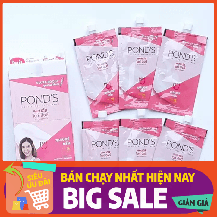 [HCM]1 Hộp 6 Tuýp Kem dưỡng trắng da Ponds Thái Lan chính hãng (10g)