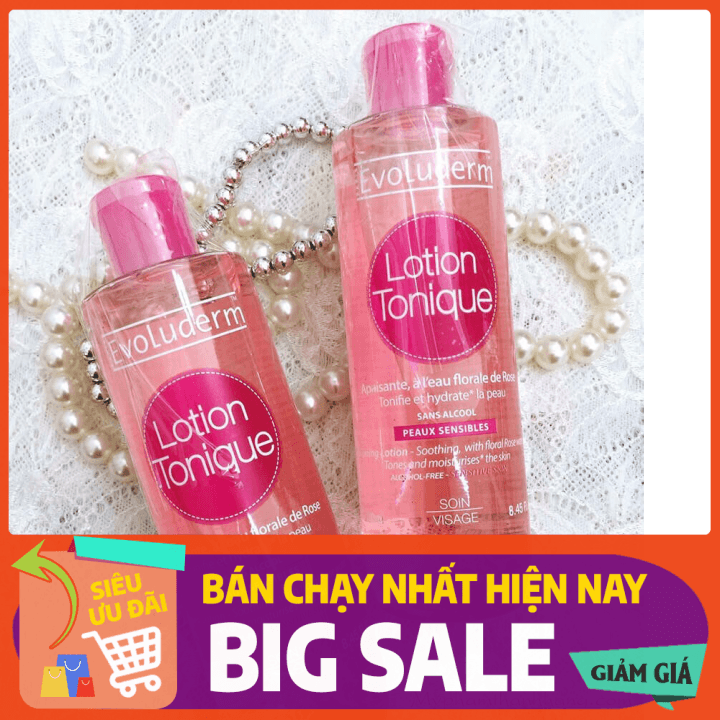 [HCM]Nước hoa hồng Evoluderm giúp se khít lỗ chân lông dưỡng ẩm làm sạch da 250ml