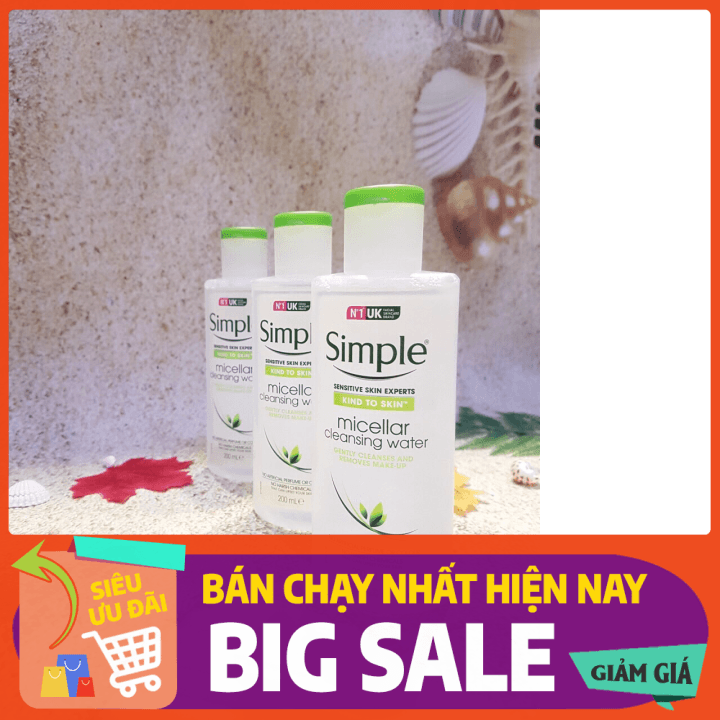 [HCM]Nước tẩy trang Simple Kind to Skin Micellar Cleansing Water 200ml
