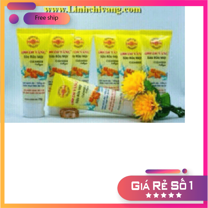 [HCM]Sữa Rửa Mặt Sạch Mụn Trắng Da LINH CHI VÀNG CHÍNH HÃNG