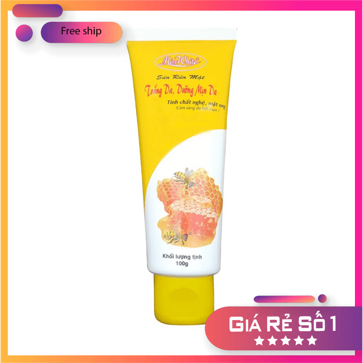 [HCM]Sữa Rửa Mặt Nghệ Mật Ong Miss white 100g CHÍNH HÃNG
