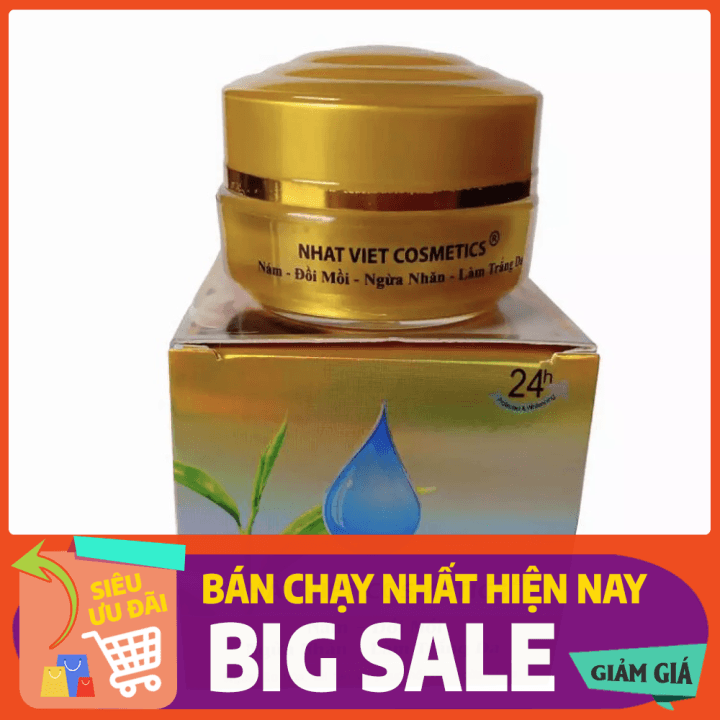 [HCM]Kem Nám Đồi mồi Ngừa nhăn Làm trắng da Trà xanh và Serum NHẬT VIỆT COSMETICS - 13g