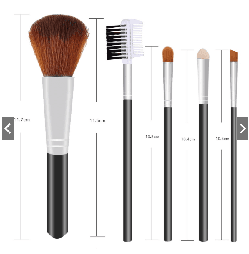 [HCM]Bộ 5 cọ trang điểm LAMUSELAND đa năng tiện lợi hỗ trợ trang điểm chuyên nghiệp 1406