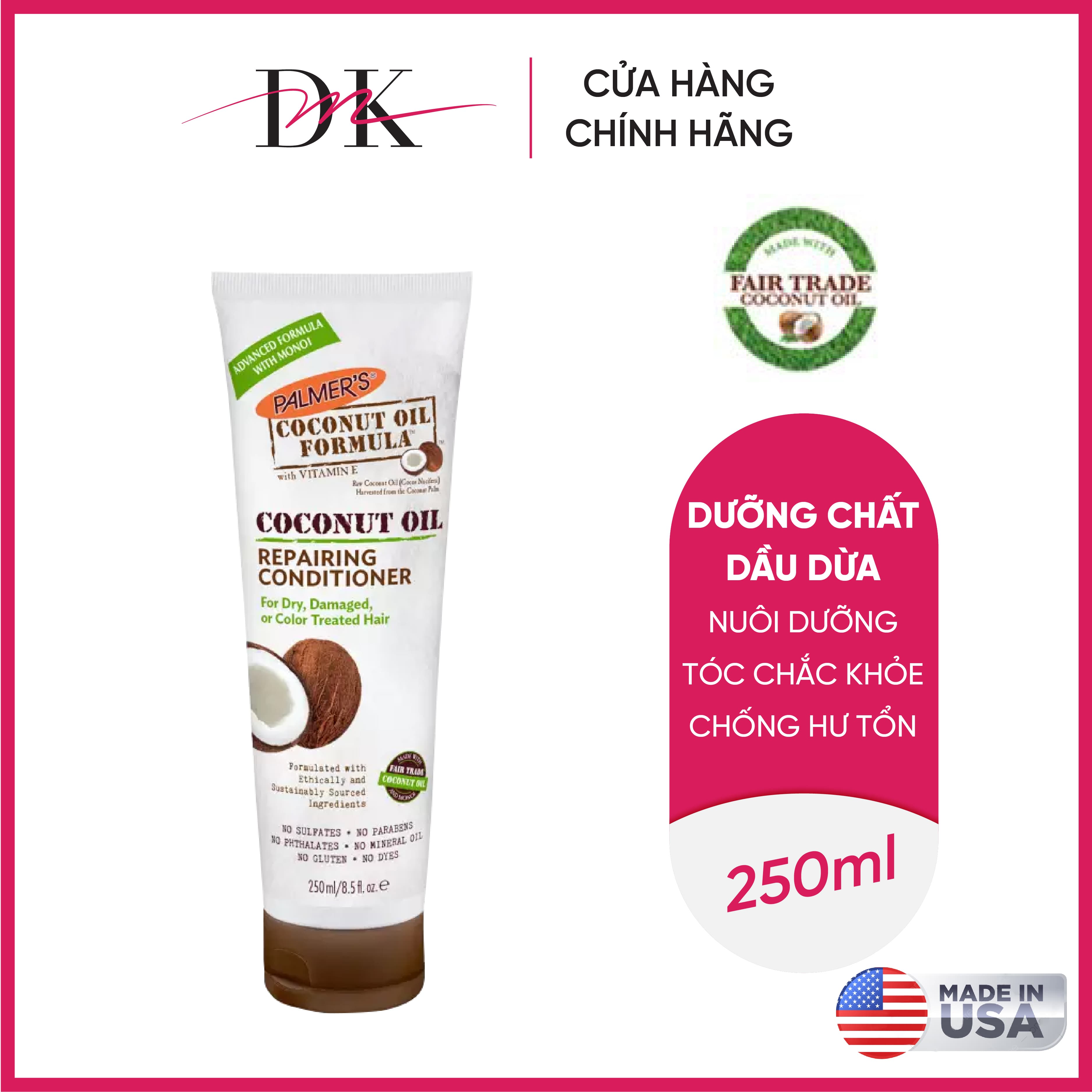 [HCM]Dầu xả dưỡng tóc phục hồi hư tổn dầu dừa Palmer’s 250ml