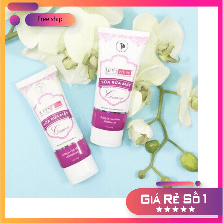 [HCM]Sữa rửa mặt sáng da - sạch nhờn - mờ thâm sạm Lily’s white CHÍNH HÃNG