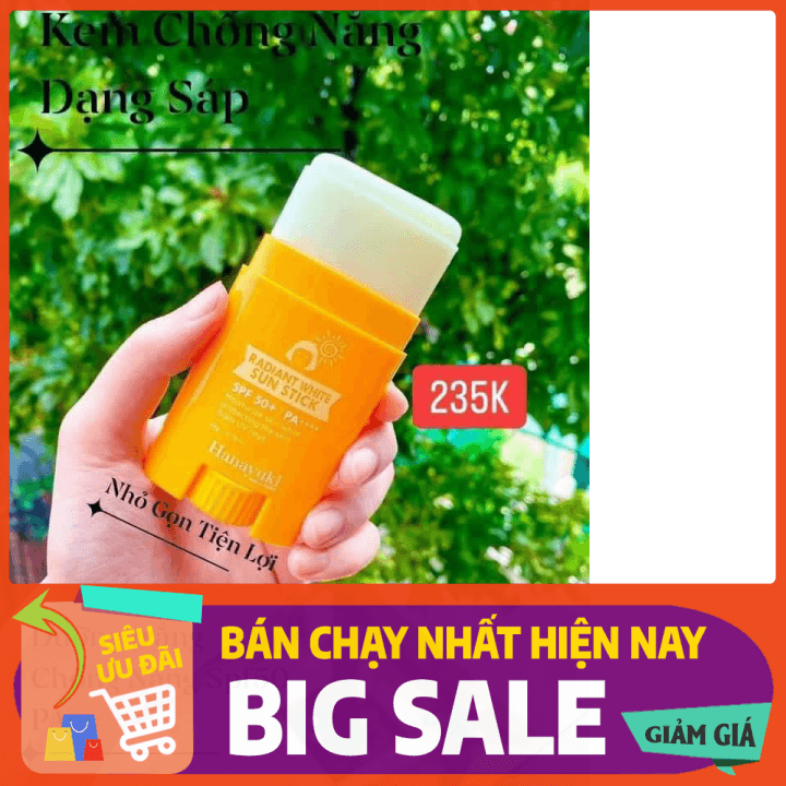 [HCM]Sáp Chống Nắng Hanayuki - Hanayuki Radiant White Sun Stick - Kem Chống Nắng Hanayuki - Thanh Lăn Chống Nắng Hanayuki