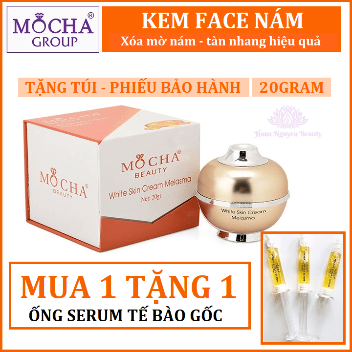 [HCM]Kem nám tàn nhang - KEM FACE NÁM MOCHA 20gram - MUA 1 TẶNG 1 ỐNG SERUM TẾ BÀO GỐC