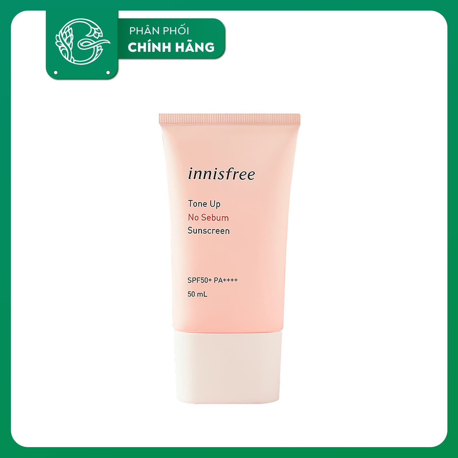 Kem Chống Nắng Innisfree 50ml Màu Hồng-Nâng Tone Kiềm DầuChe Phủ Lỗ Chân Lông -Kho Sỉ Huy Nhi