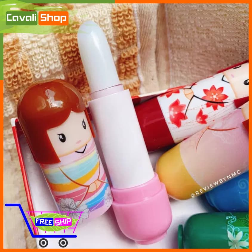 [SIÊU RẺ] Son gió dưỡng môi hình búp bê - Cavali - Son dưỡng có màu cho môi căng bóng hồng tự nhiên