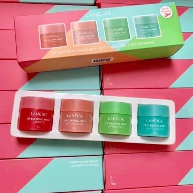 Set 4 mặt nạ ngủ môi Laneige Lip Sleeping Mask Mini kit 8g/lọ chất lượng đảm bảo an toàn đến sức khỏe người sử dụng cam kết hàng đúng mô tả