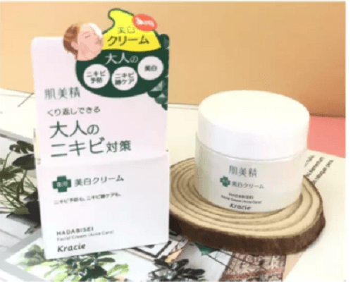[HCM]Kem dưỡng trắng da giảm mụn vùng mũi cằm má mụn ẩn dưới da Kracie Nhật Bản Hadabisei Facial Cream 50gram