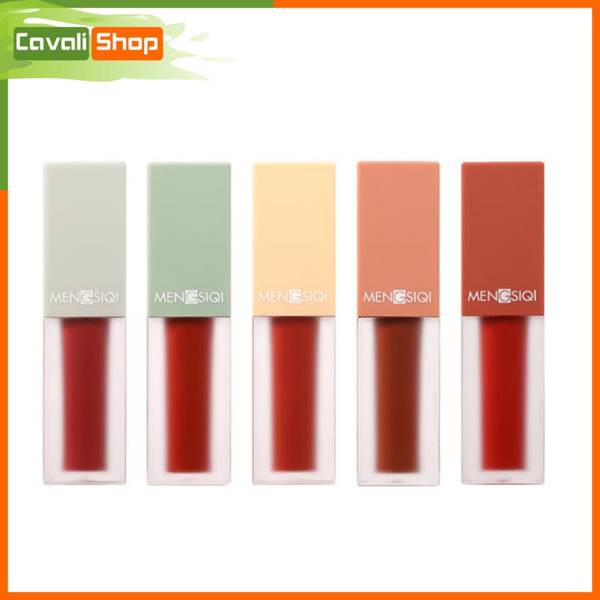 Set son kem lì 5 cây Mengsiqi Orchid Matte Lip - Cavali - Son kem lì kháng nước tone màu thời thượng