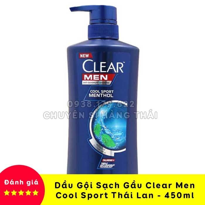 Dầu Gội Đầu Sạch Gàu Clear Men Cool Sport Hương Bạc Hà Thái Lan (450ml)
