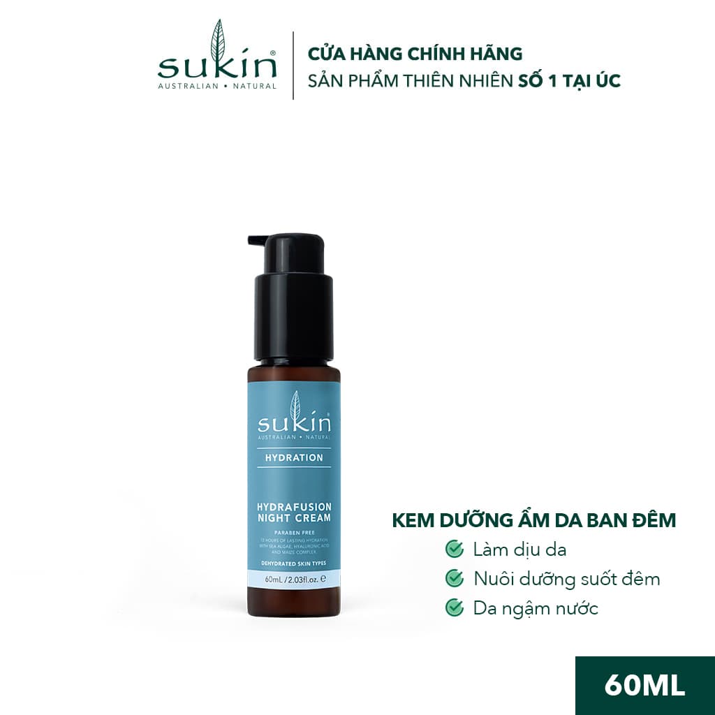 Kem Dưỡng Ẩm Da Ban Đêm Sukin Hydration Hydrafusion Night Cream 60ml