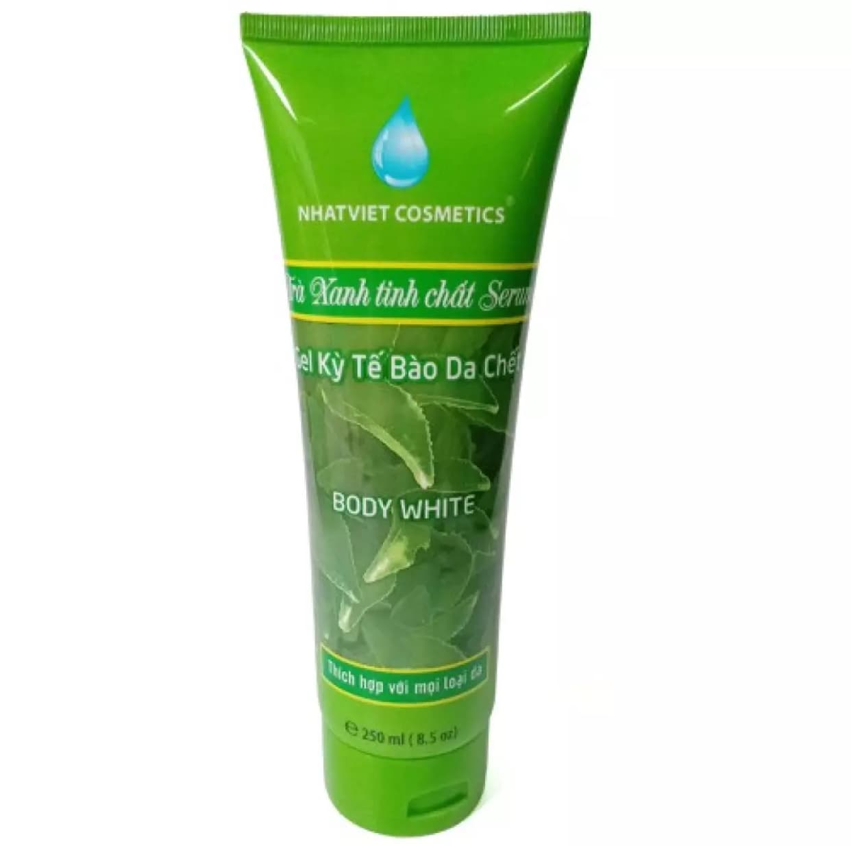 [HCM]Gel kỳ tế bào da chết dành cho body Trà xanh - Serum Nhật Việt 250ml (Xanh)