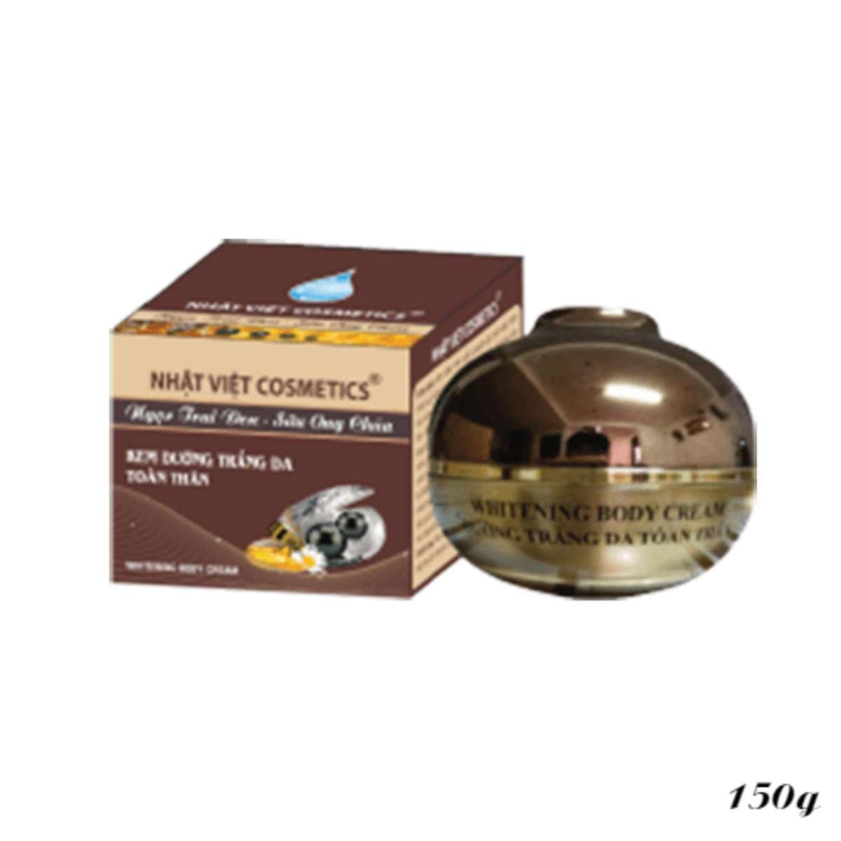 [HCM]Kem Chống Nắng Trắng Da Toàn Thân Nhật Việt Ngọc Trai Đen Sữa Ong Chúa (150ml)