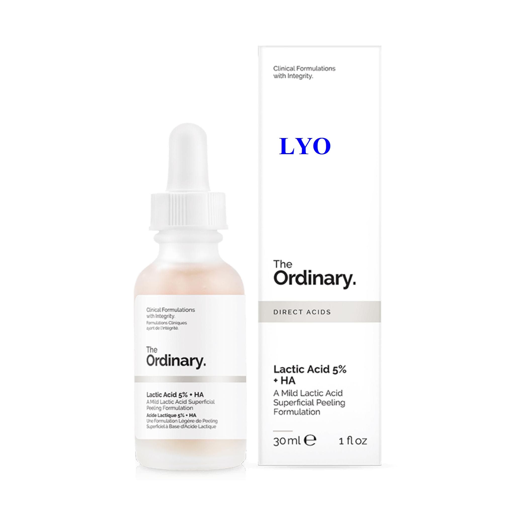 Serum tẩy da chết hoá học - Lactic Acid 5% + HA The Ordinary.