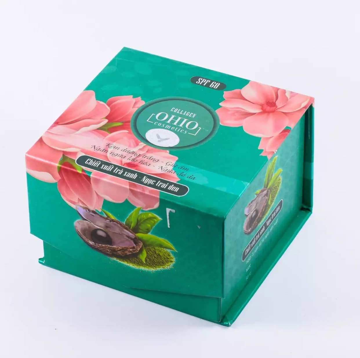 [HCM]Kem dưỡng trắng Giữ ẩm Ngăn lão hóa Ngừa đỏ da Chiết xuất Trà Xanh - Ngọc Trai Đen OHIO (50g)