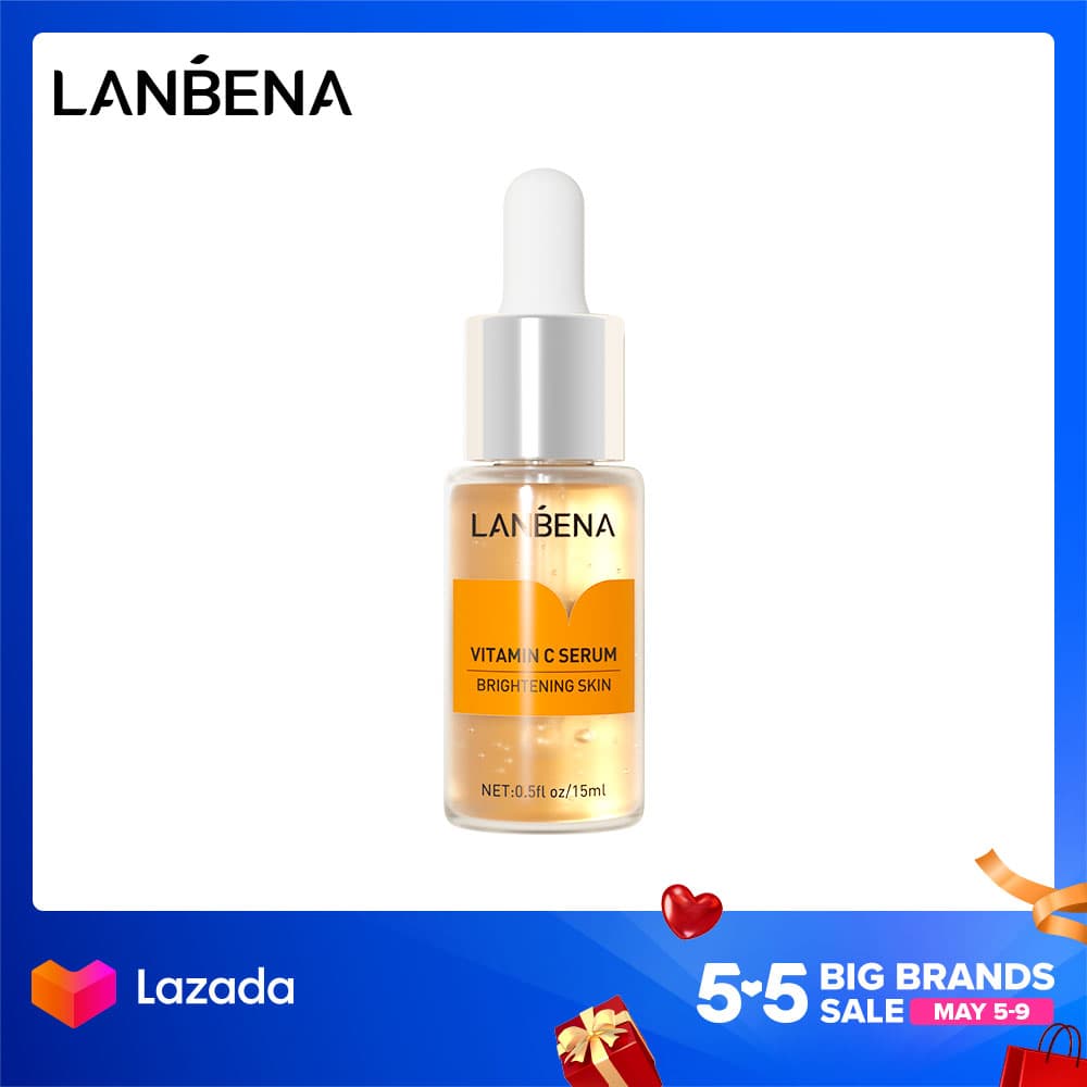 LANBENA Vitamin C Serum chứa vitamin C xoá tàn nhang làm mờ vết thâm chống lão hoá dưỡng ẩm làm trắng da