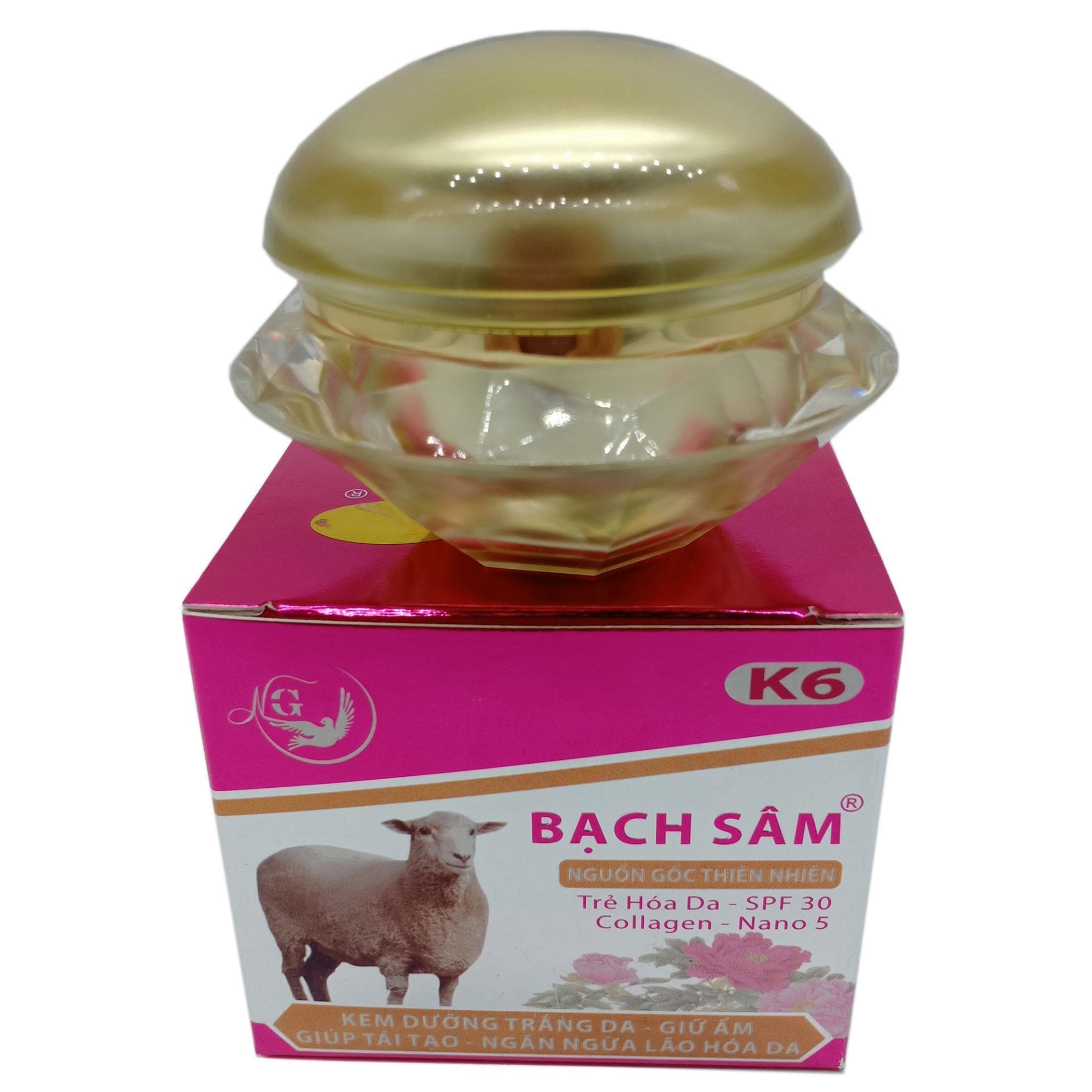 [HCM]Kem dưỡng trắng da Giữ ẩm Giúp tái tạo Ngăn ngừa lão hóa da K6 BẠCH SÂM (25g)