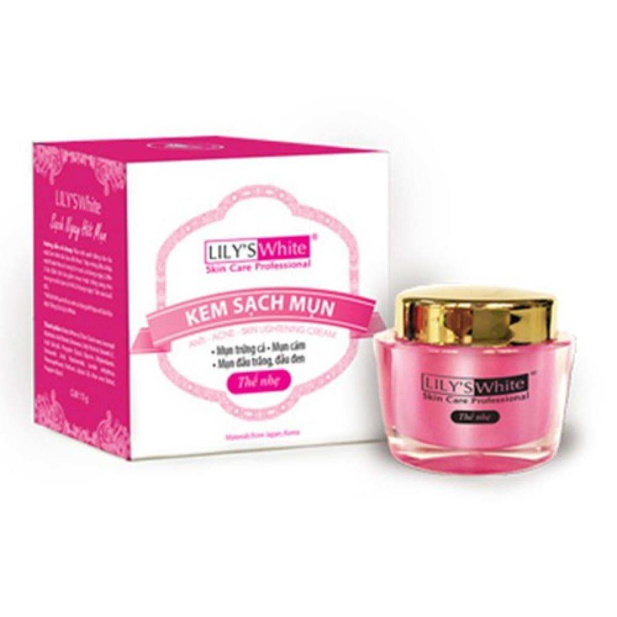 [HCM]Kem Trị Mụn LILYS WHITE thể nhẹ 16gr ( mụn cám mụn trứng cá mụn đầu đen )