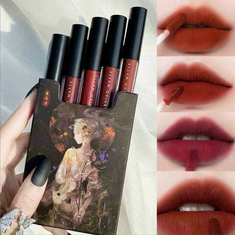 Set 5 Son Kem Lì Lâu Trôi DAISHIAO MATTE Siêu Hot Nội Địa